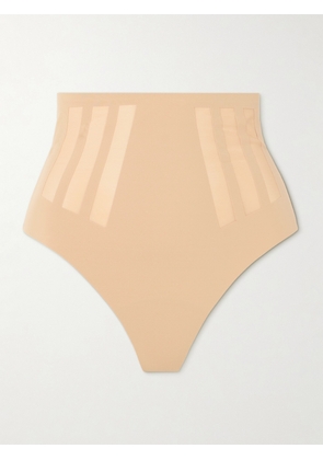 Commando - Luxe Control Stretch Mesh-trimmed Tech-jersey Thong - Neutrals - x small,small,medium,large,x large