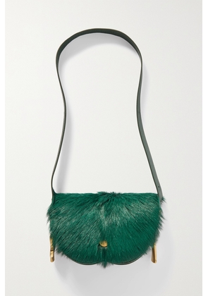 Burberry - Calf Hair And Leather Shoulder Bag - Green - One size