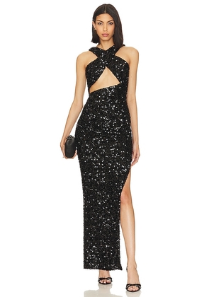 Nookie Luma Cut Out Gown in Black. Size M.