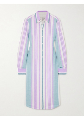 BETTTER - Lorca Striped Linen Midi Shirt Dress - Multi - x small,small,medium,large
