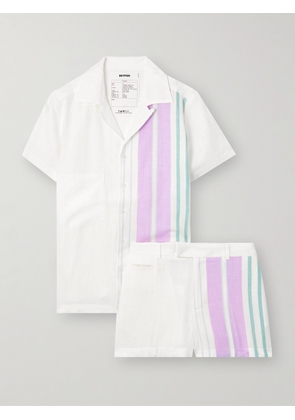 BETTTER - Aaron Striped Linen Shirt And Shorts Set - Multi - x small,small,medium,large