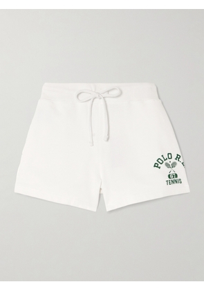 Polo Ralph Lauren - + Wimbledon Embroidered Printed Cotton-jersey Shorts - White - xx small,x small,small,medium,large,x large