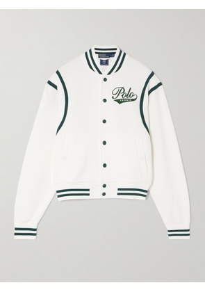 Polo Ralph Lauren - + Wimbledon Embroidered Cotton-blend Jersey Bomber Jacket - White - x small,small,medium,large,x large
