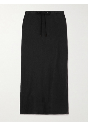 James Perse - Surfside Asymmetric Linen Skirt - Black - 0,1,2,3,4