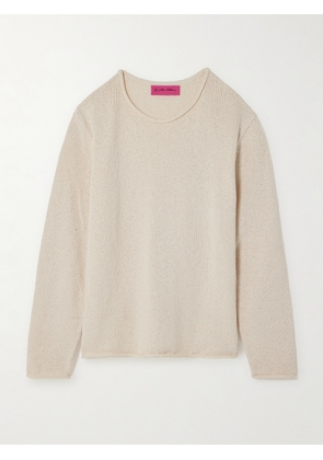 The Elder Statesman - Nora Cotton Sweater - Cream - x small,small,medium,large,x large