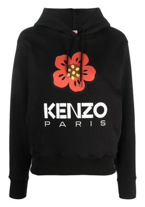 Kenzo logo-print long-sleeve hoodie - Black