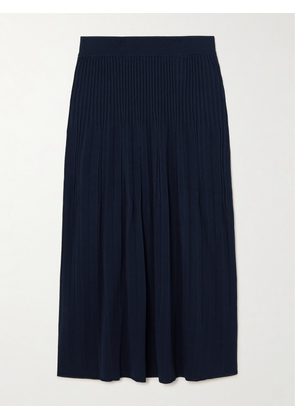 Joseph - Pleated Stretch-knit Midi Skirt - Blue - x small,small,medium,large,x large