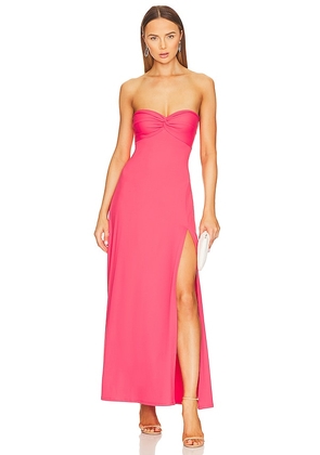 Susana Monaco Twist Front Strapless Dress in Coral. Size XL.