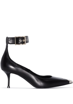 Alexander McQueen contrasting-toe cap leather pumps - Black