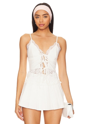 superdown Avery Lace Top in White. Size S, XS.