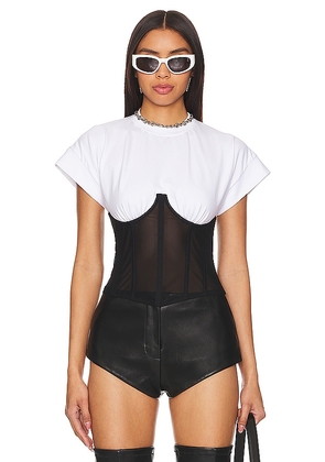 Versace Jeans Couture Corset T-shirt in White,Black. Size S, XL, XS.