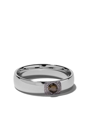 De Beers Jewellers 18kt white gold Talisman diamond 5mm band - Silver