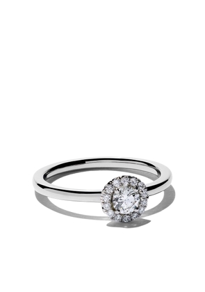De Beers Jewellers Platinum My First De Beers Aura solitaire diamond ring - Silver