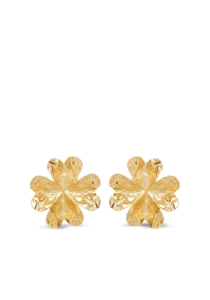 Oscar de la Renta Crushed Clover earrings - Gold