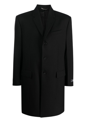 Versace tailored virgin-wool coat - Black