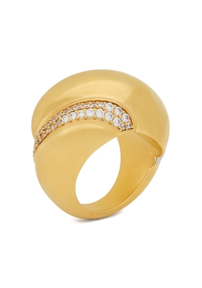 Saint Laurent Whirlwind crystal ring - Gold
