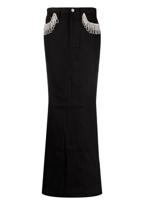 ROTATE BIRGER CHRISTENSEN crystal-embellished straight skirt - Black