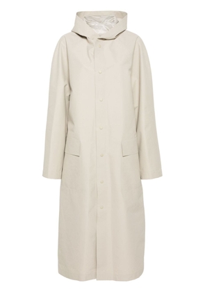 Balenciaga panelled hooded coat - Neutrals