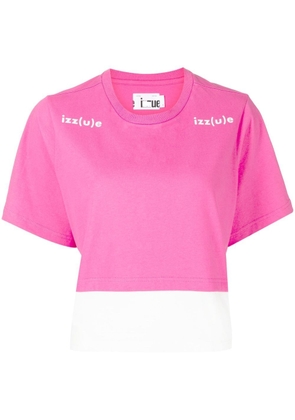 izzue cut-out layered T-shirt - Pink