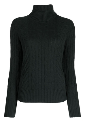 N.Peal cable-knit roll-neck cashmere jumper - Green