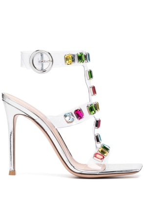 Gianvito Rossi crystal-embellished 105mm sandals - Silver