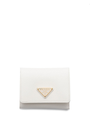 Prada small Saffiano wallet - White