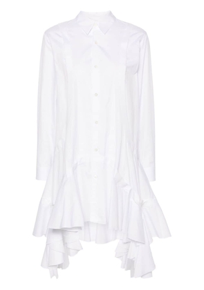 Comme Des Garçons Comme Des Garçons ruffled shirt minidress - White