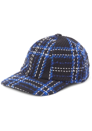MSGM plaid-embroidered baseball cap - Black