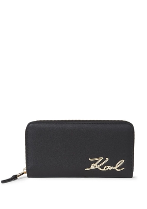Karl Lagerfeld Signature continental wallet - Black