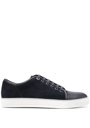 Lanvin panelled-design leather sneakers - Blue