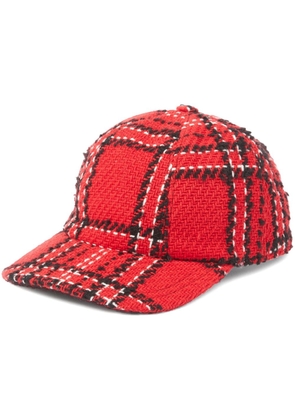 MSGM plaid-embroidered baseball cap