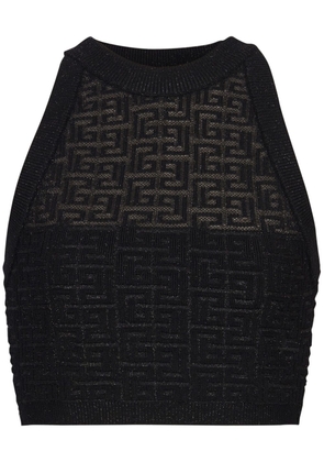 Balmain 4G halterneck knit top - Black