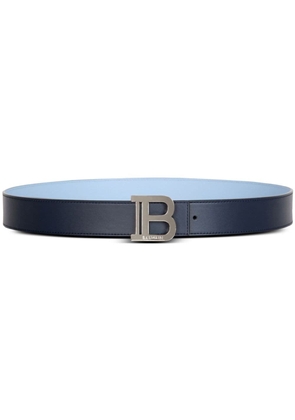 Balmain two-tone reversible leather belt - Blue