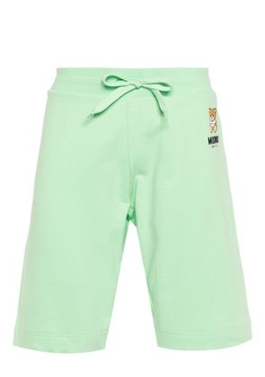 Moschino teddy-print drawstring-waist shorts - Green