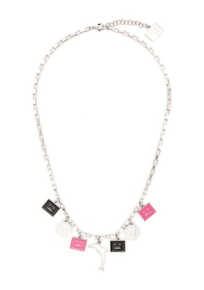 Acne Studios Face-plaque cable-link necklace - Silver