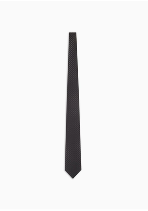 OFFICIAL STORE Silk Tie With Micro Jacquard Polka Dots
