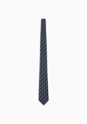 OFFICIAL STORE Asv Silk Tie With Elephant Print