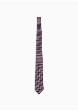 OFFICIAL STORE Asv Silk Tie With Geometric Print