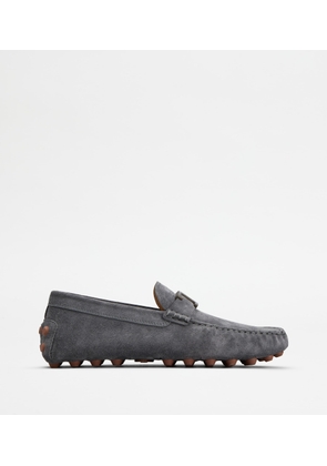 Tod's - T Timeless Gommino Bubble in Suede, GREY, 9.5 - Shoes