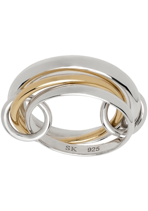 Spinelli Kilcollin Silver & Gold Amaryllis Ring