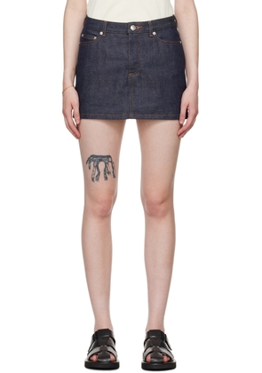 A.P.C. Indigo Five-Pocket Denim Miniskirt
