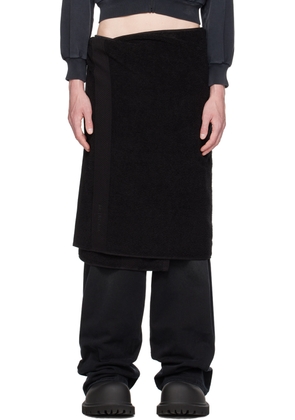 Balenciaga Black Towel Midi Skirt