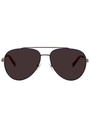 Salvatore Ferragamo Dark Grey Pilot Mens Sunglasses SF204S 414 59