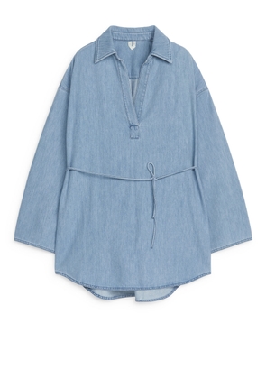 Relaxed Denim Tunic - Blue