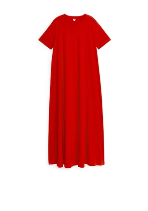Relaxed T-Shirt Dress - Red