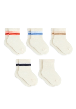 Tube Socks Set of 5 Pairs - White