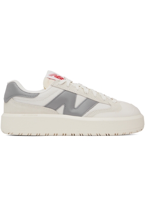 New Balance White & Gray CT302 Sneakers