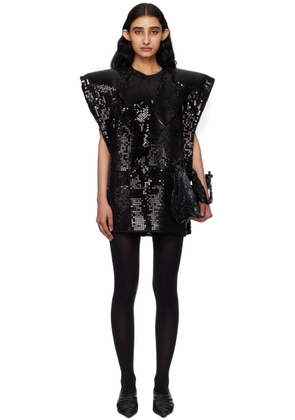 Junya Watanabe Black Sequinned Minidress