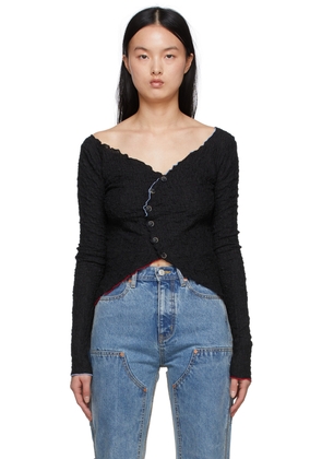 Andersson Bell SSENSE Exclusive Black Cotton Cardigan