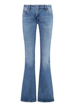 Off-White High-Rise Flared Jeans
